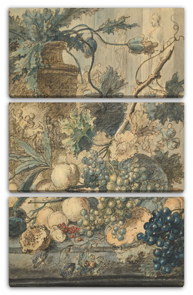 Leinwandbild Jan van Huysum - Stillleben mit Früchten