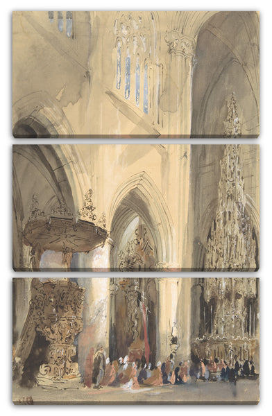 Leinwandbild Genaro - Innenraum der Kirche von St. Jacques, Louvain