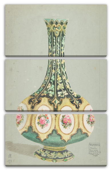 Leinwandbild Anonym, Französisch, 19. Jahrhundert - Design für eine Vase