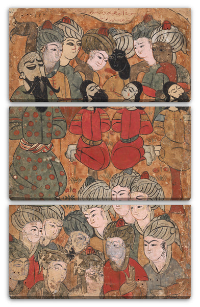 Leinwandbild Folio aus einem illustrierten Manuskript - "Die Hinrichtung der Brahmanen", Folio von einer Kalila wa Dimna