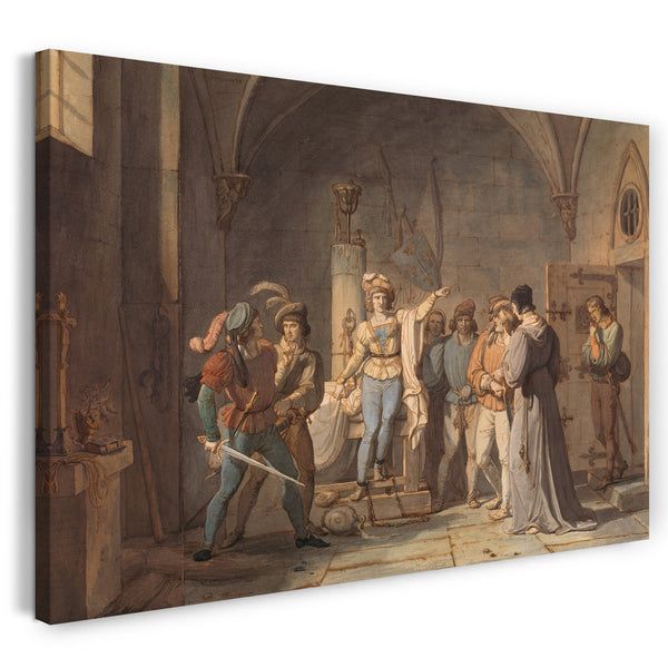 Leinwandbild Pierre Henri Revoil - Jeanne d'Arc inhaftiert in Rouen