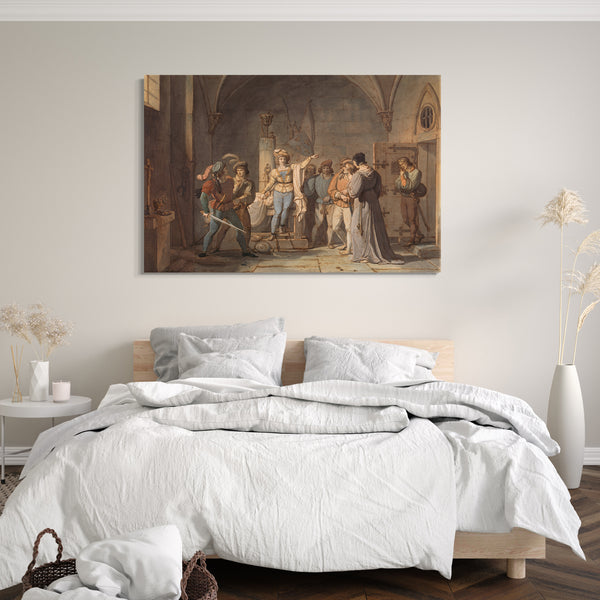 Leinwandbild Pierre Henri Revoil - Jeanne d'Arc inhaftiert in Rouen