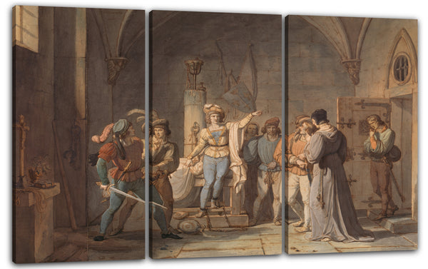 Leinwandbild Pierre Henri Revoil - Jeanne d'Arc inhaftiert in Rouen