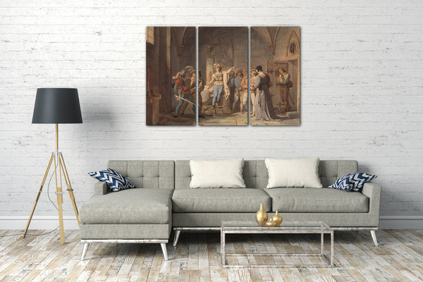 Leinwandbild Pierre Henri Revoil - Jeanne d'Arc inhaftiert in Rouen