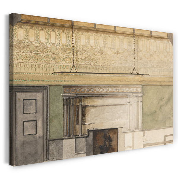 Leinwandbild Louis Komfort Tiffany - Entwurf für die Henry Field Memorial Gallery am Art Institute of Chicago
