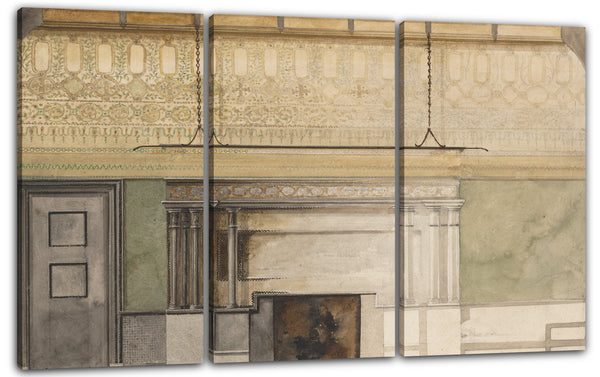 Leinwandbild Louis Komfort Tiffany - Entwurf für die Henry Field Memorial Gallery am Art Institute of Chicago