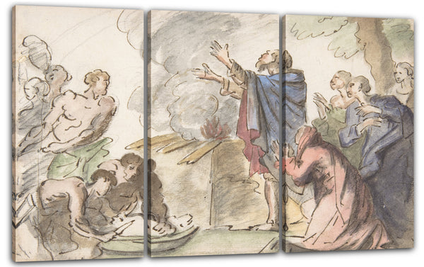 Leinwandbild Anonym, Italienisch, erste Hälfte des 18. Jahrhunderts - Opfer von Noah (?)