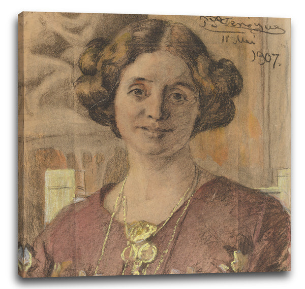 Leinwandbild Peder Severin Krøyer - Porträt einer Frau (wahrscheinlich Anna Vilhelmine Johanne Dorthea Halberg, verheiratet Bjørner, später Larsen)