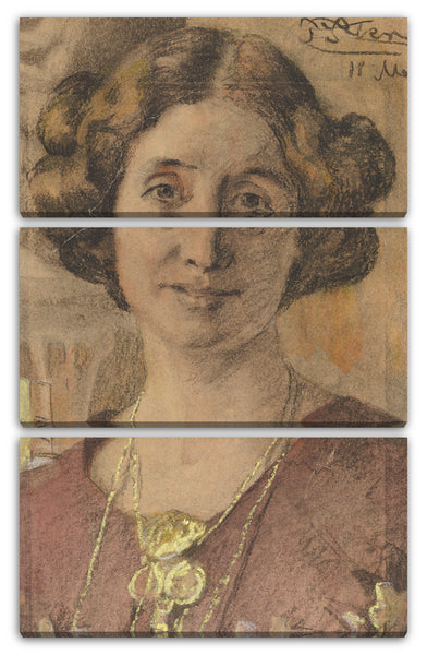 Leinwandbild Peder Severin Krøyer - Porträt einer Frau (wahrscheinlich Anna Vilhelmine Johanne Dorthea Halberg, verheiratet Bjørner, später Larsen)
