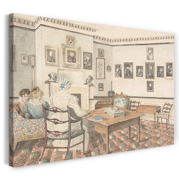 Leinwandbild Den Enkelinnen von Dr. Samuel Parr zugeschrieben - Salon in Hatton, Warwickshire