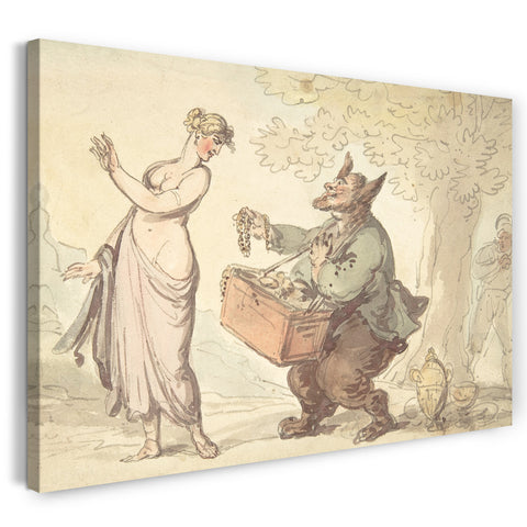 Leinwandbild Thomas Rowlandson zugeschrieben - Die Schöne und das Biest