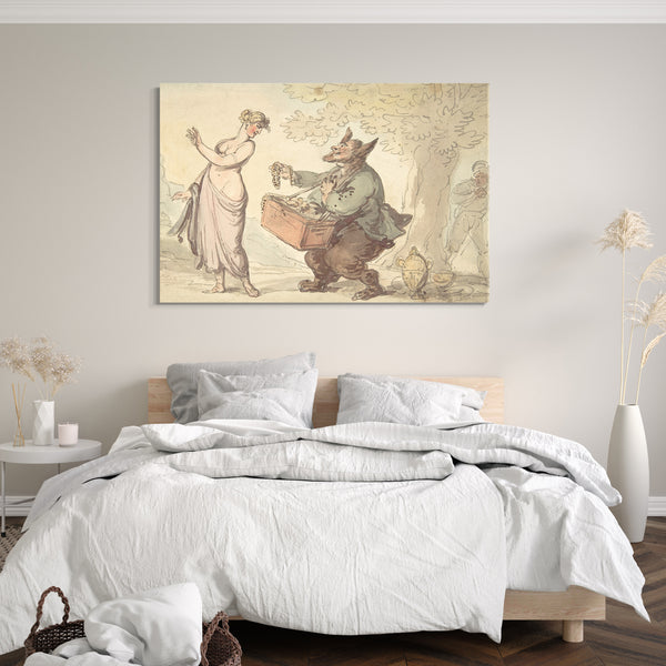 Leinwandbild Thomas Rowlandson zugeschrieben - Die Schöne und das Biest