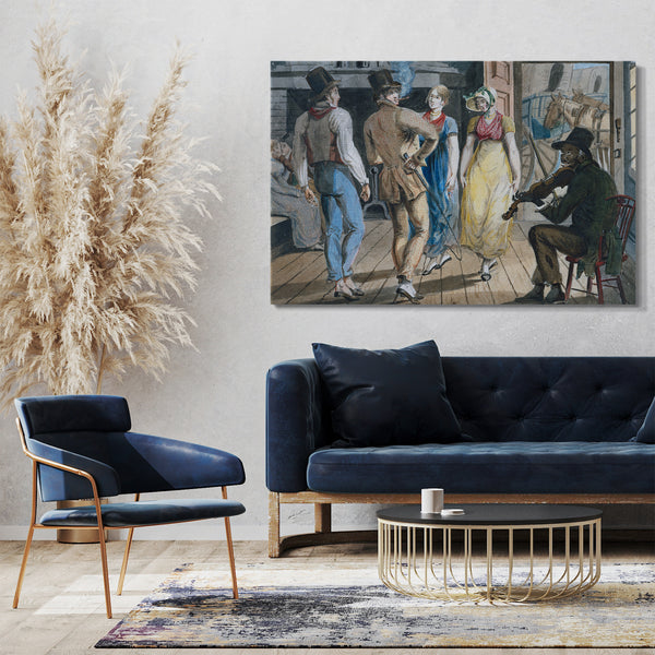 Leinwandbild John Lewis Krimmel zugeschrieben - Merrymaking at a Wayside Inn