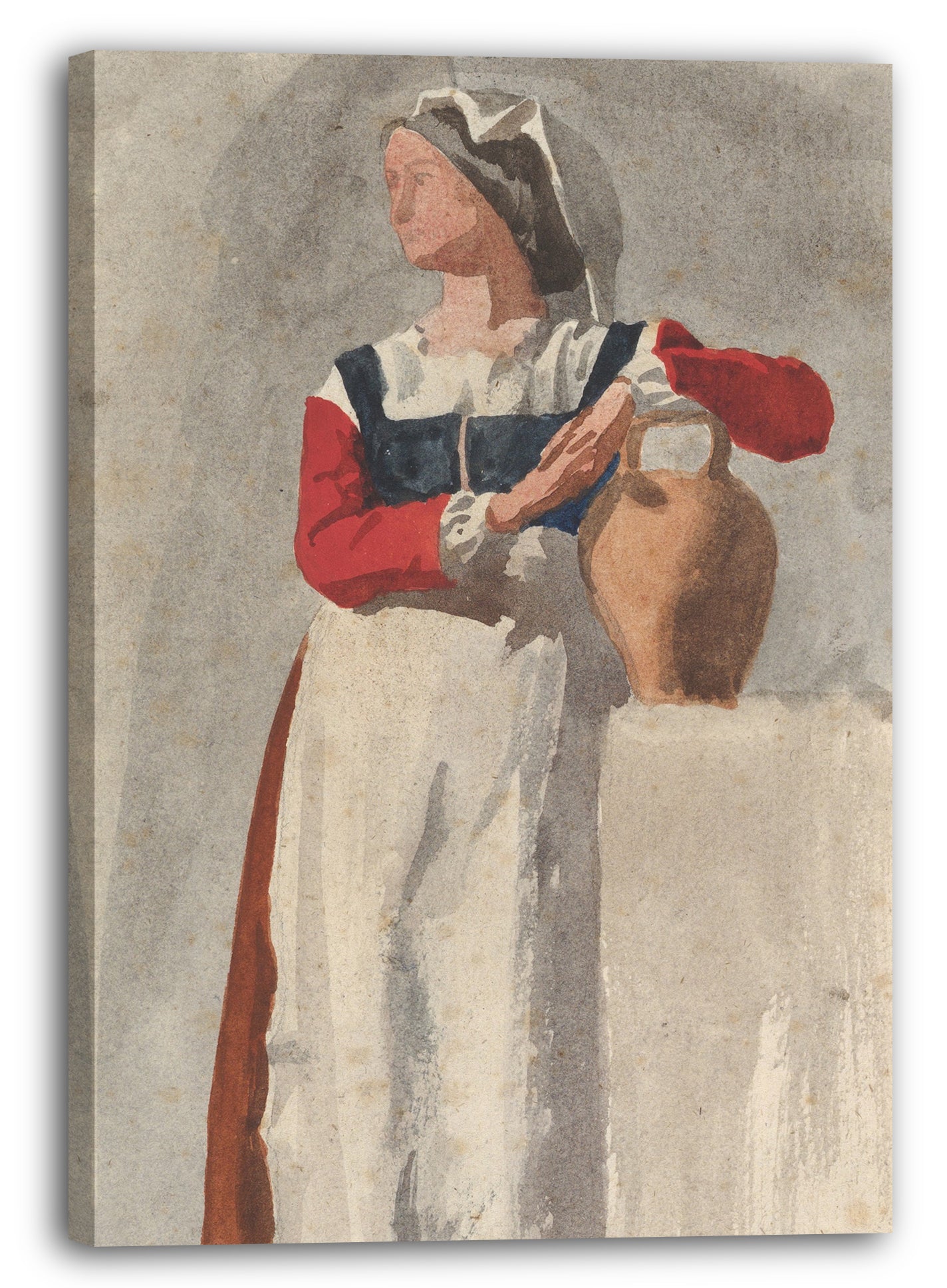 Leinwandbild Edgar Degas zugeschrieben - Italienische Frau
