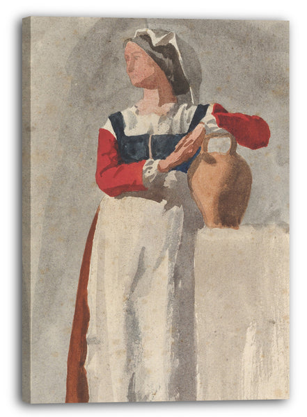 Leinwandbild Edgar Degas zugeschrieben - Italienische Frau