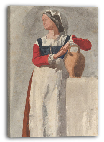 Leinwandbild Edgar Degas zugeschrieben - Italienische Frau