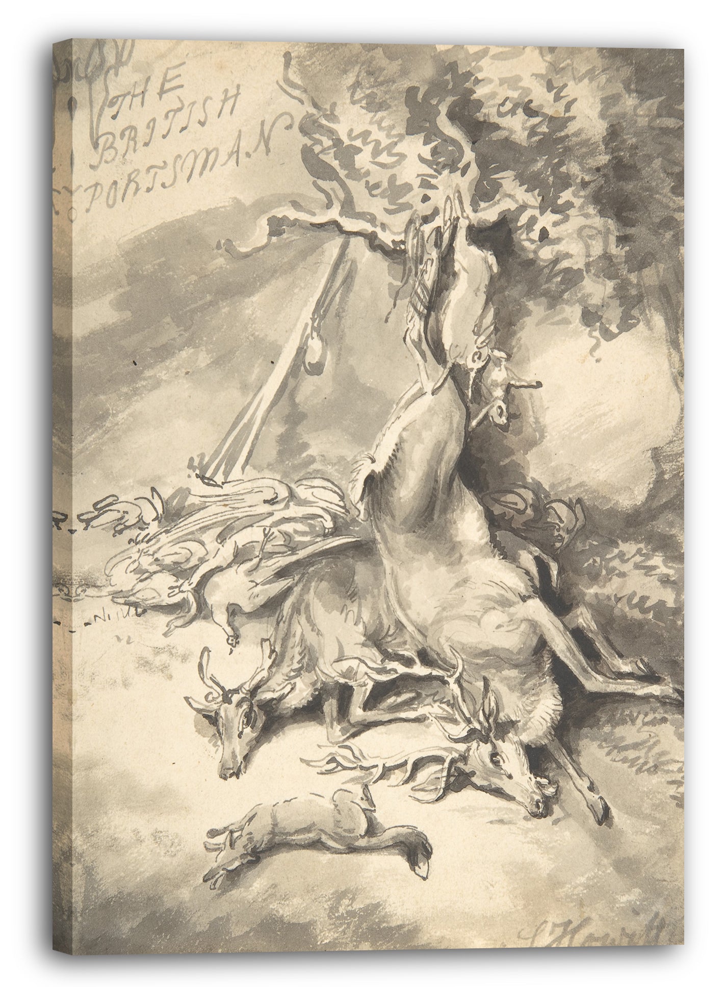 Leinwandbild William-Samuel Howitt - Entwurf für die Titelseite des "British Sportsman"