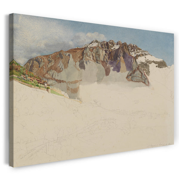 Leinwandbild Frank Randal - Berglandschaft in Italien: "Il Resegone"