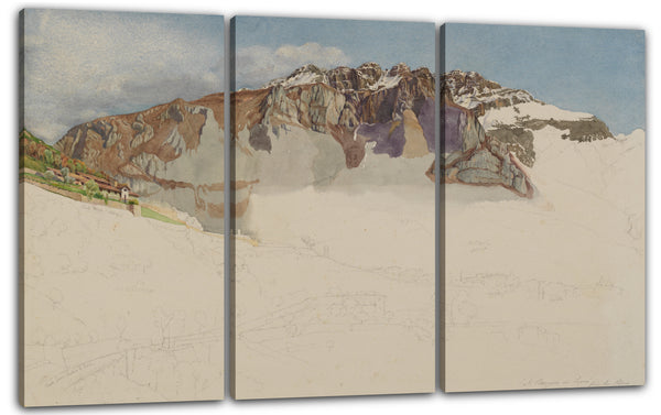 Leinwandbild Frank Randal - Berglandschaft in Italien: "Il Resegone"
