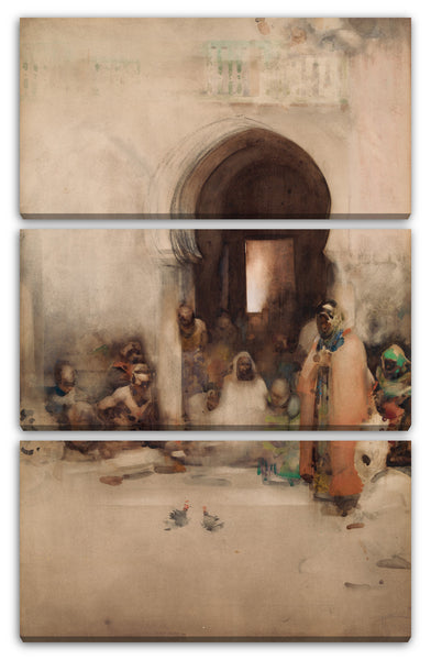 Leinwandbild Arthur Melville - Hahnen-Kampf
