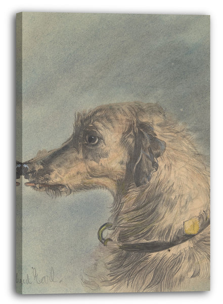 Leinwandbild Maud Earl - Kopf eines schottischen Deerhound nach Landseers "Hafed"