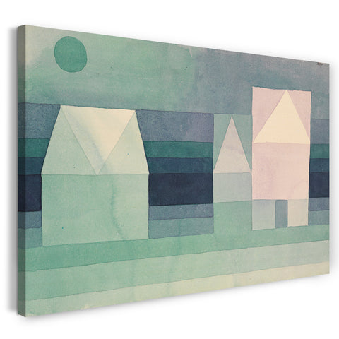 Leinwandbild Paul Klee - Drei Häuser