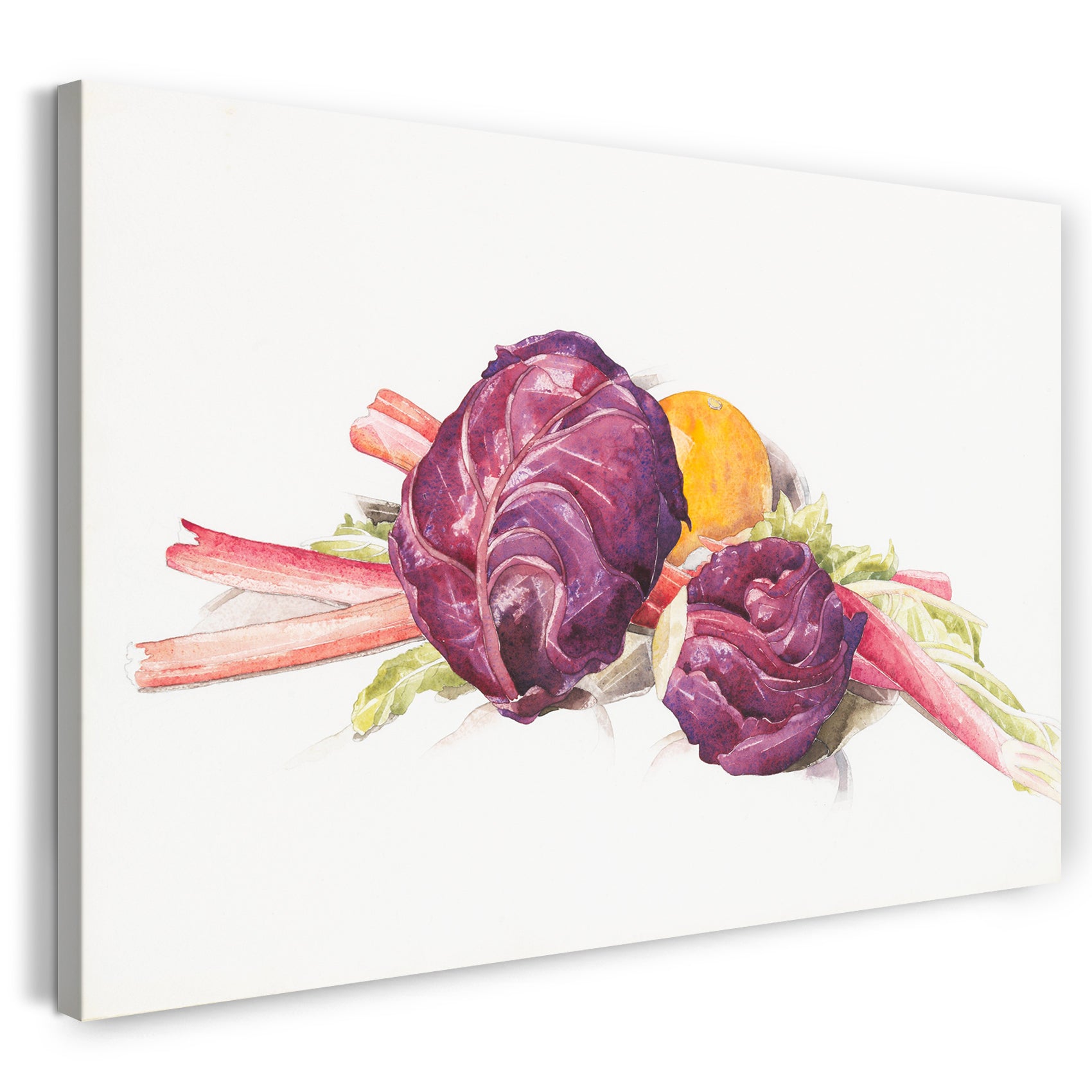 Leinwandbild Charles Demuth - Rotkohl, Rhabarber und Orange