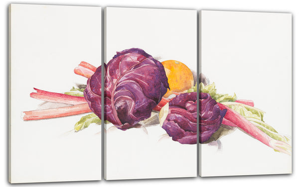 Leinwandbild Charles Demuth - Rotkohl, Rhabarber und Orange
