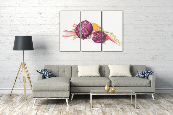 Leinwandbild Charles Demuth - Rotkohl, Rhabarber und Orange