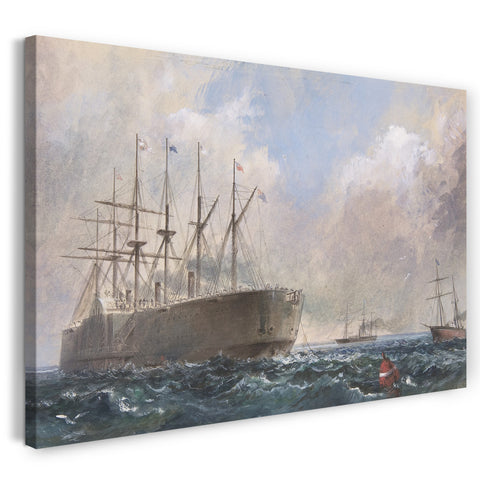 Leinwandbild Robert Charles Dudley - Telegraphenkabelflotte auf See, 1865