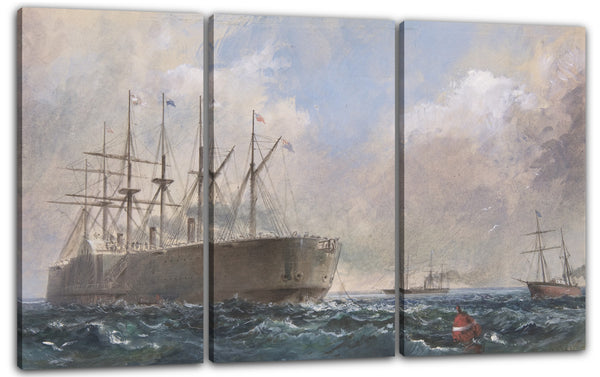 Leinwandbild Robert Charles Dudley - Telegraphenkabelflotte auf See, 1865