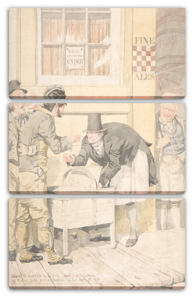 Leinwandbild Richard Dadd - Skizze, um die Leidenschaften zu illustrieren. Senilität oder Verärgerung