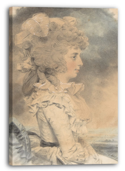 Leinwandbild John Downman - Frau Palmer