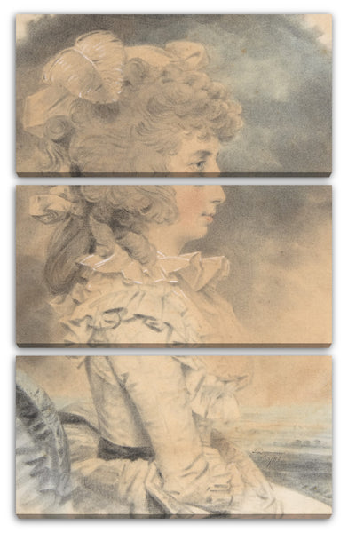 Leinwandbild John Downman - Frau Palmer