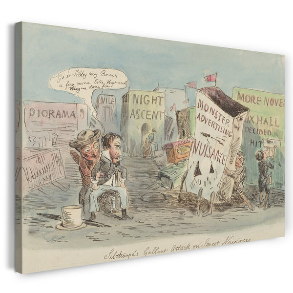 Leinwandbild John Leech - Lilthorpe Gallants Angriff auf der Straße, Ärger
