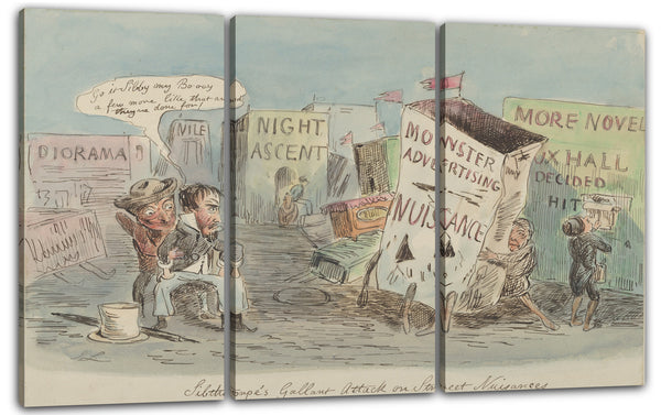 Leinwandbild John Leech - Lilthorpe Gallants Angriff auf der Straße, Ärger