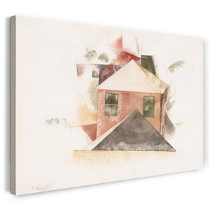 Leinwandbild Charles Demuth - Häuser mit Rot