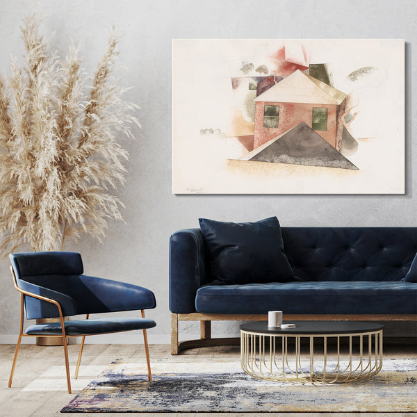 Leinwandbild Charles Demuth - Häuser mit Rot