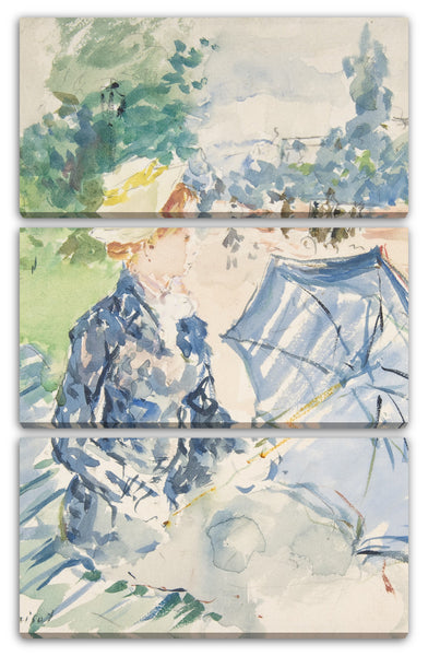 Leinwandbild Berthe Morisot - Eine Frau sitzt auf einer Bank an der Avenue du Bois