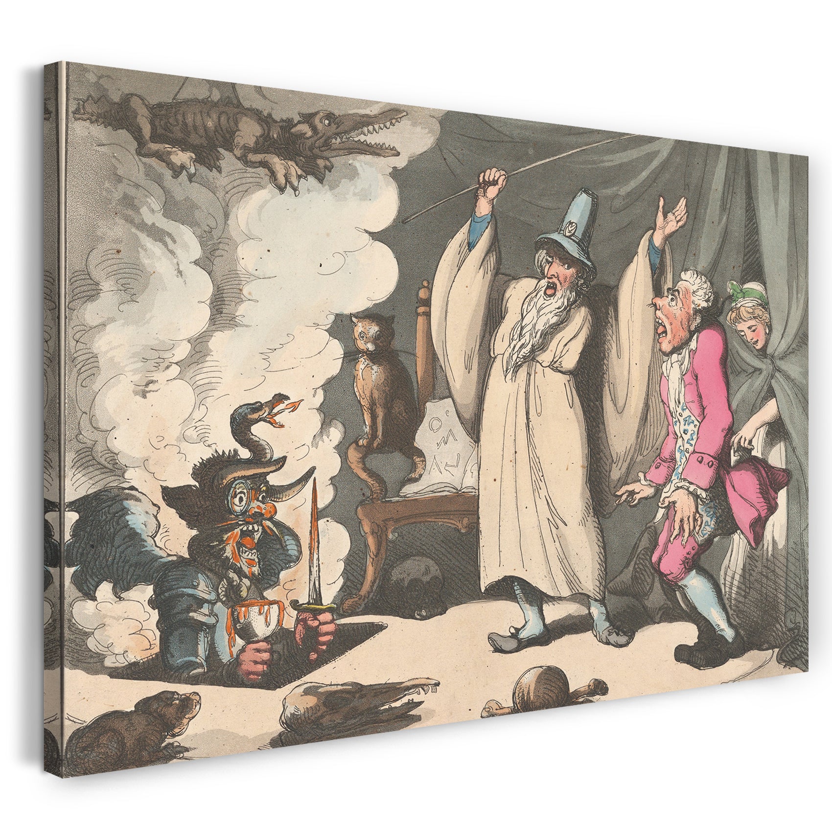 Leinwandbild Thomas Rowlandson - Schwindeln oder den Teufel beschwören
