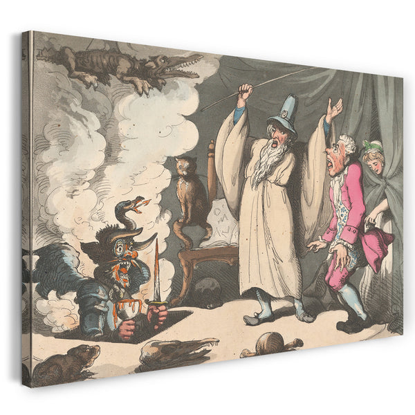 Leinwandbild Thomas Rowlandson - Schwindeln oder den Teufel beschwören
