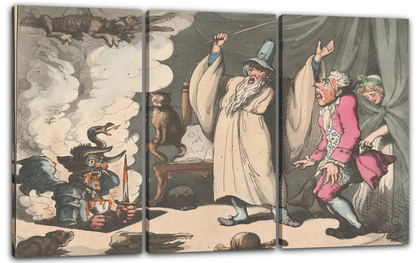 Leinwandbild Thomas Rowlandson - Schwindeln oder den Teufel beschwören