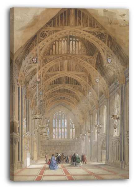 Leinwandbild Sir Horace Jones - Guildhall, London: Die Große Halle, nach Osten