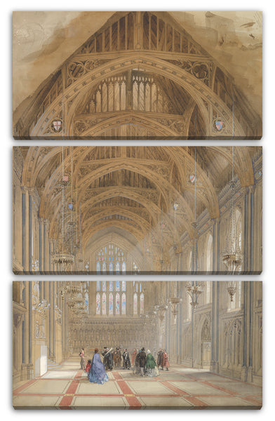 Leinwandbild Sir Horace Jones - Guildhall, London: Die Große Halle, nach Osten