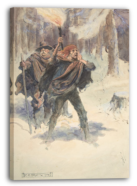 Leinwandbild Charles Edmund Brock - Illustration zu "Kleiner Peter: Eine Weihnachtsmoral für Kinder jeden Alters"