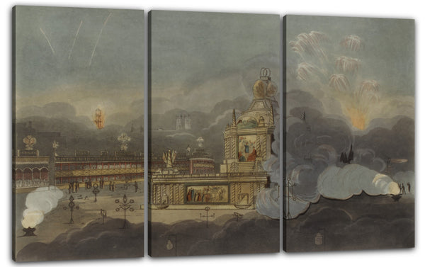 Leinwandbild Frederick Calvert - Friede von 1814 und Centennial des Hauses von Brunswick: Ein Blick auf den Concord Tempel im Green Park, London, 1. August 1814