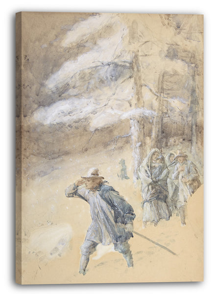 Leinwandbild Charles Edmund Brock - Illustration zu "Kleiner Peter: Eine Weihnachtsmoral für Kinder jeden Alters"