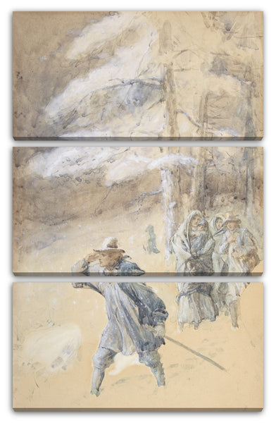 Leinwandbild Charles Edmund Brock - Illustration zu "Kleiner Peter: Eine Weihnachtsmoral für Kinder jeden Alters"