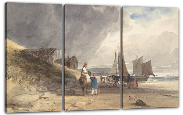 Leinwandbild Thomas Shotter Jungen - Menschen an einem Strand, Nord-Frankreich