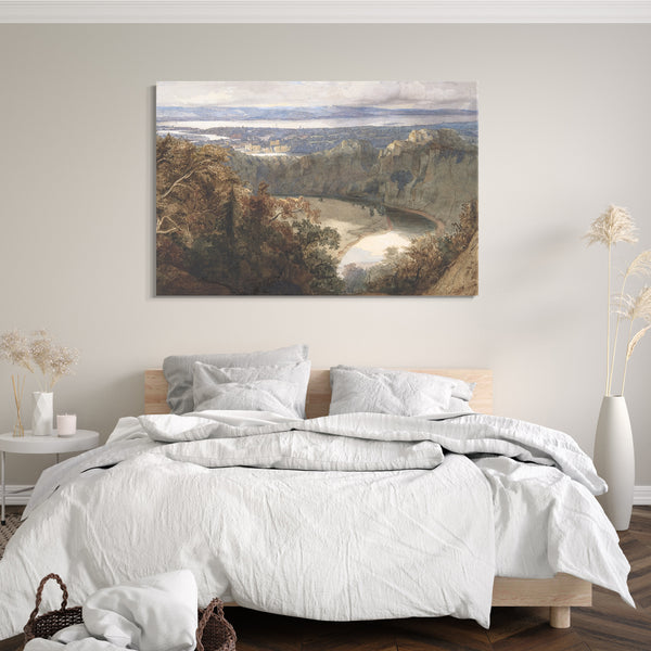 Leinwandbild John Scarlett Davis - Ansicht von Chepstow, Wales